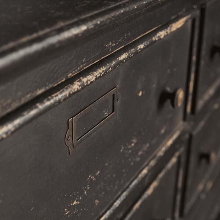 Amsterdam Bookcase with drawers and glass doors