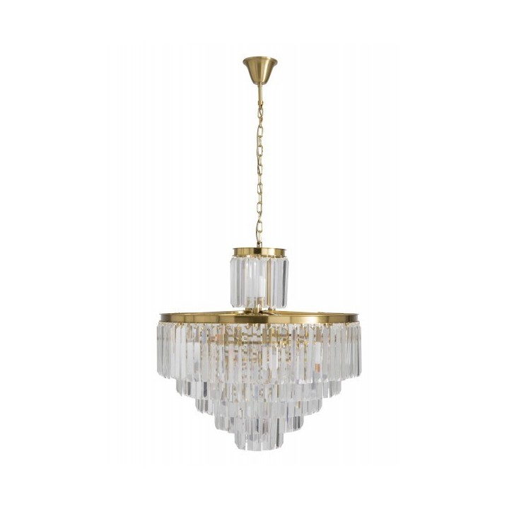 Fulgurant 22-light gold chandelier