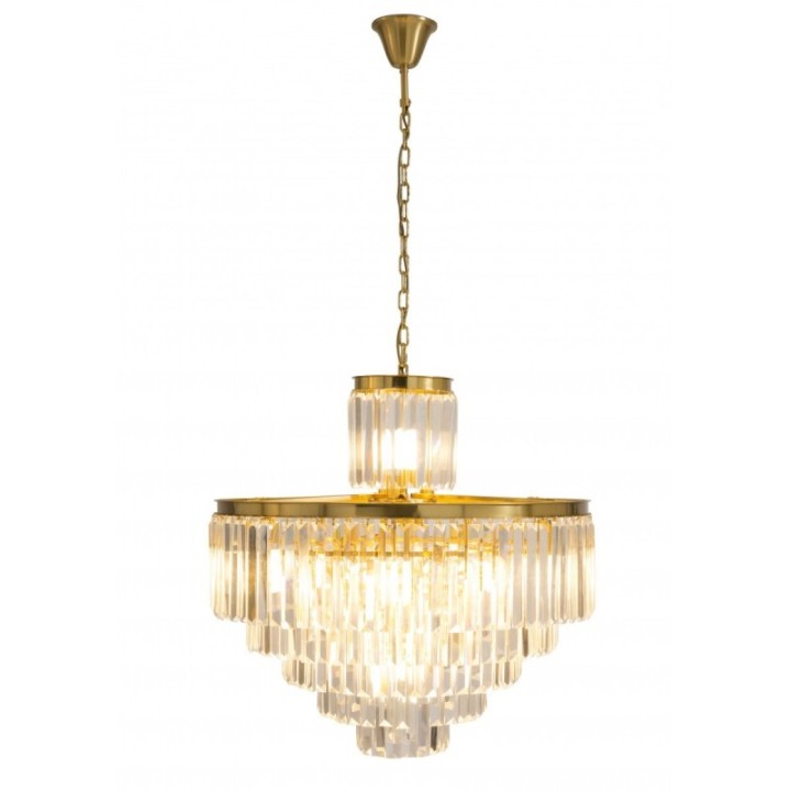 Fulgurant 22-light gold chandelier