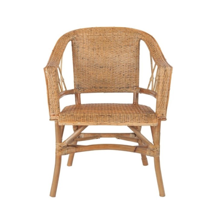 Maggy boho-style rattan armchair