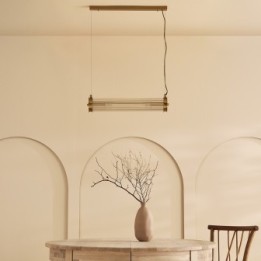 Lustre Tube simple doré