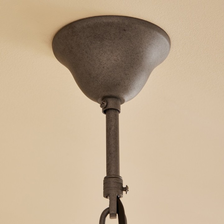 Fulgurant chandelier in grey metal