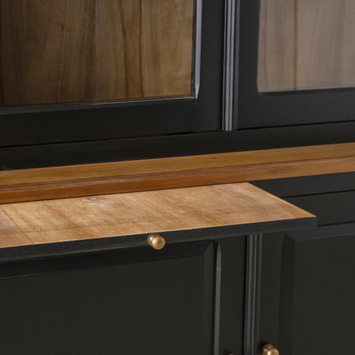 Fontainebleau solid acacia two-part cabinet