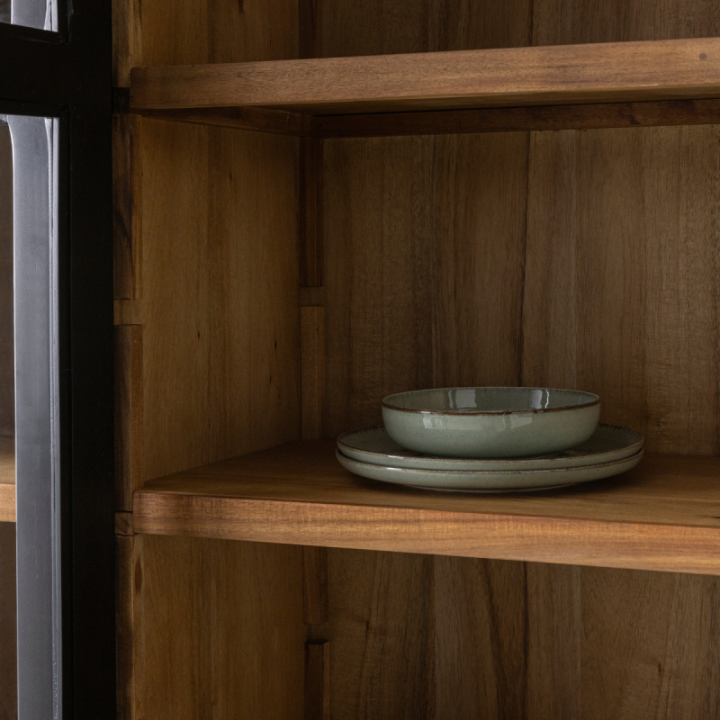 Fontainebleau solid acacia two-part cabinet
