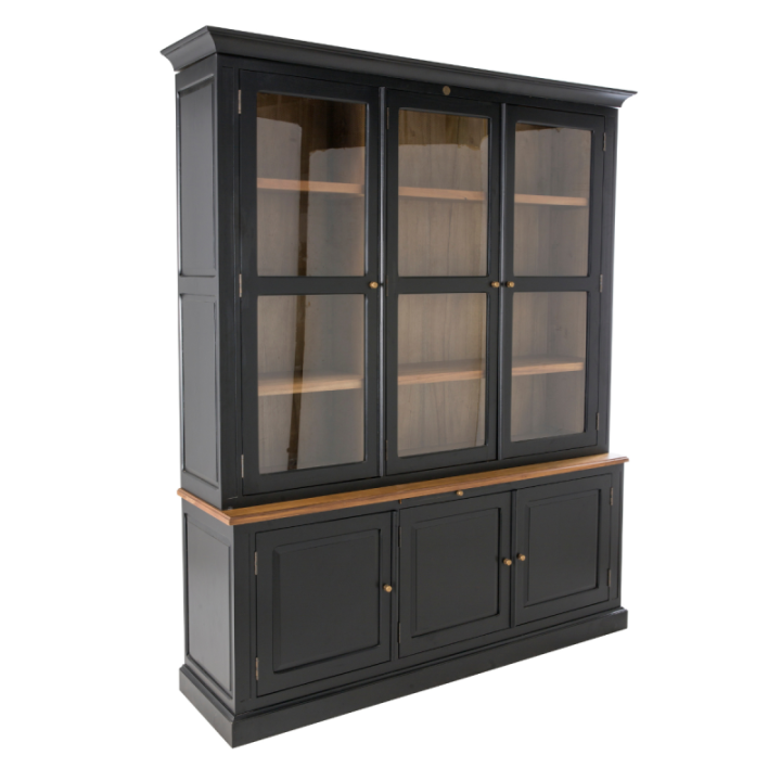 Fontainebleau solid acacia two-part cabinet