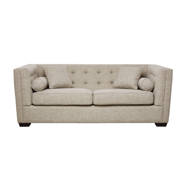Roma woven linen 3-seater sofa