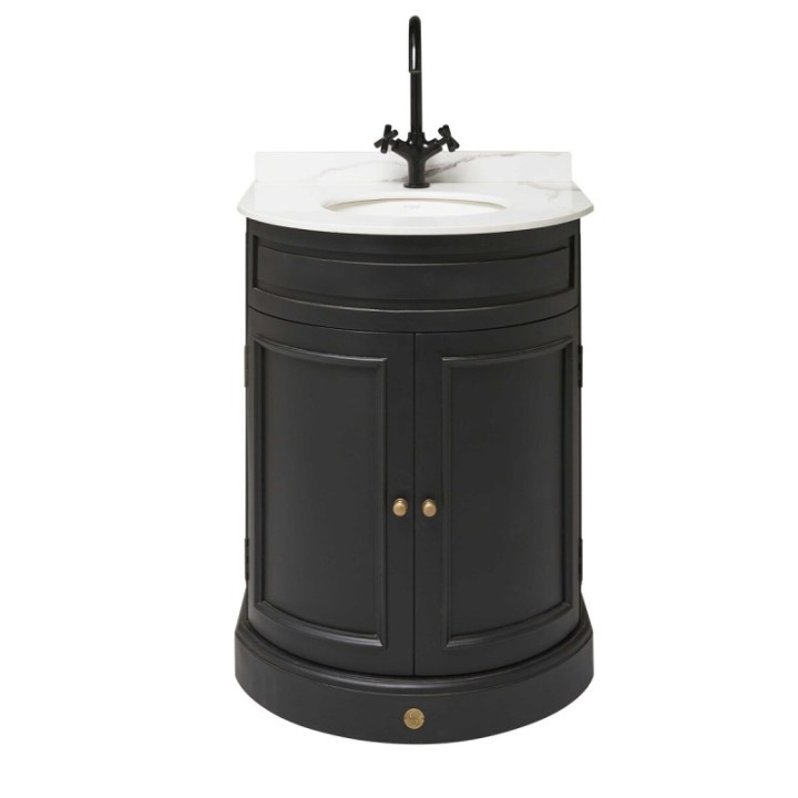 Black Hausmann mini washbasin cabinet