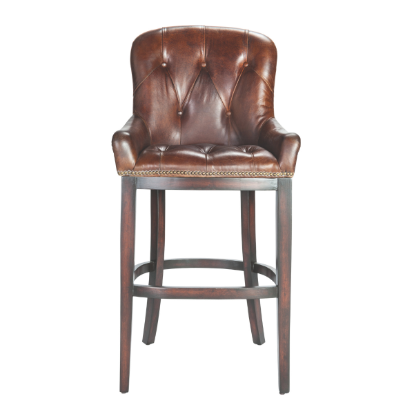 Fauteuil de bar en cuir GENTLEMEN