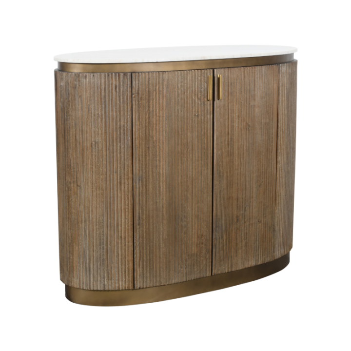Buren mango wood and marble counter