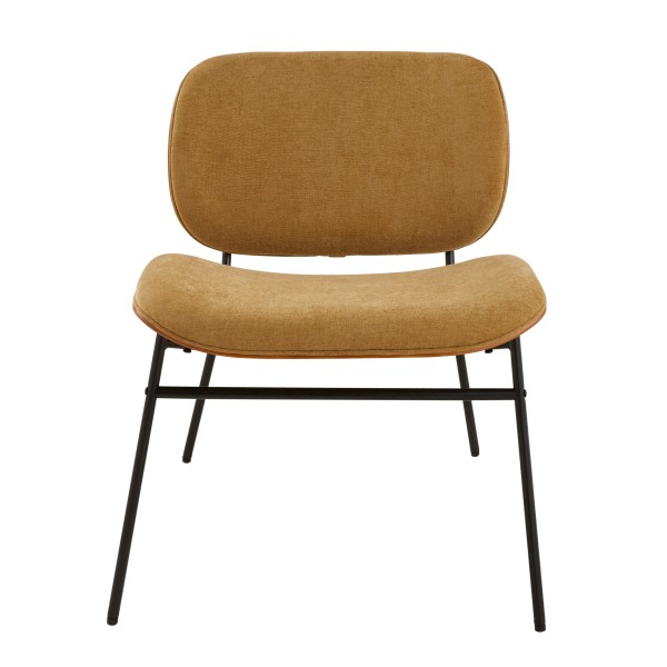 Fauteuil en tissu bronze SERGE
