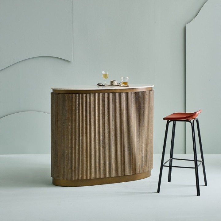 Comptoir en manguier et marbre BUREN