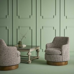 Sinclair tweed swivel armchair