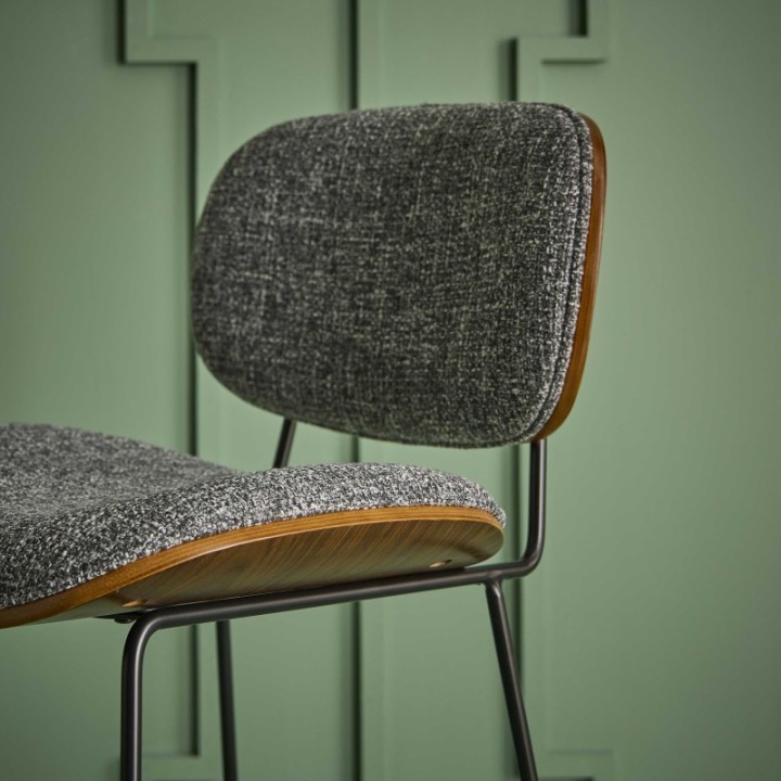 Olympia grey fabric counter chair