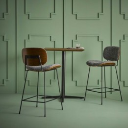 Olympia grey fabric counter chair