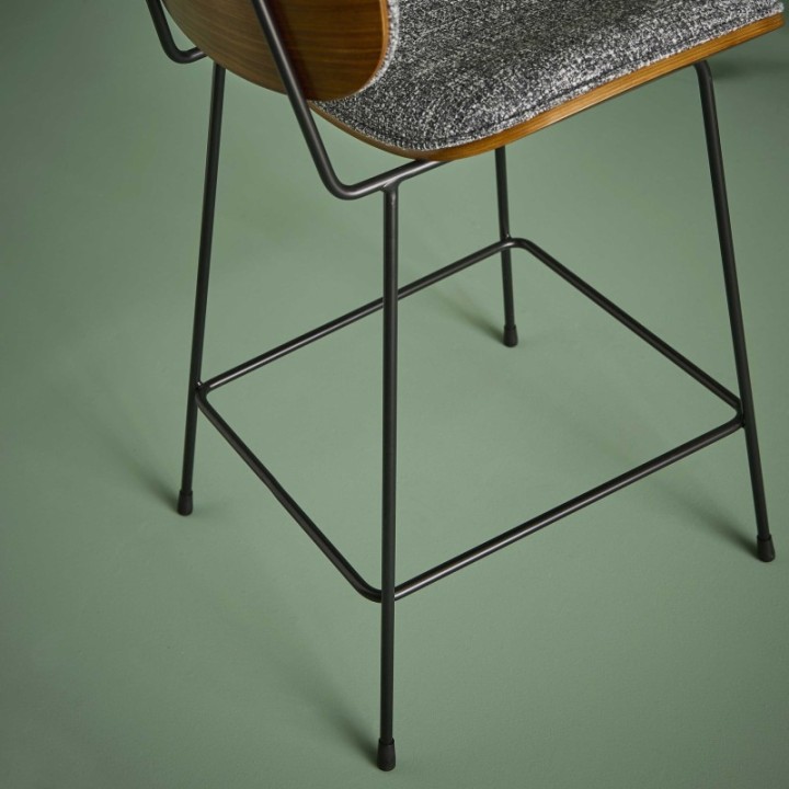 Olympia grey fabric counter chair