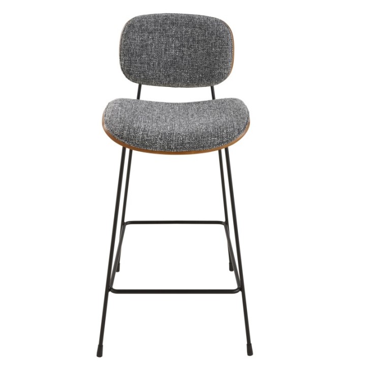Olympia grey fabric counter chair