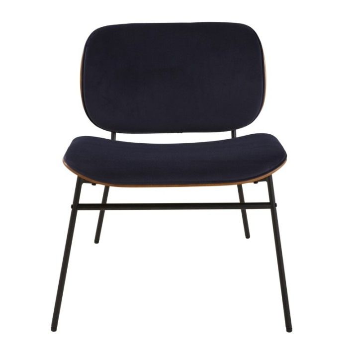 Serge Armchair blue velvet