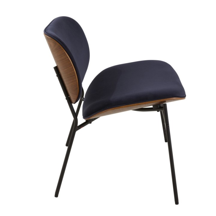 Serge Armchair blue velvet