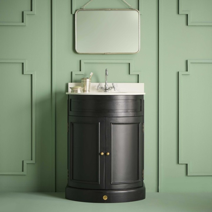 Black Hausmann mini washbasin cabinet