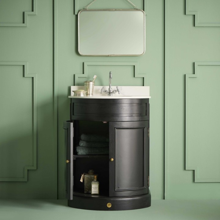 Black Hausmann mini washbasin cabinet