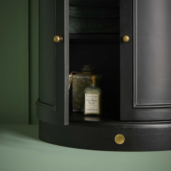 Black Hausmann mini washbasin cabinet