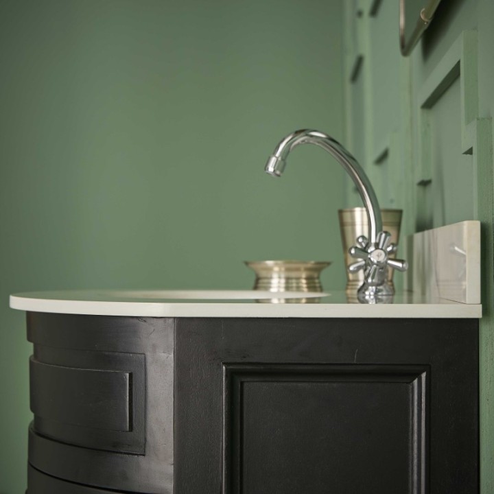 Black Hausmann mini washbasin cabinet