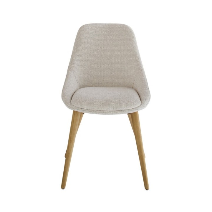 Alba set of 2 ecru upholstered chairs