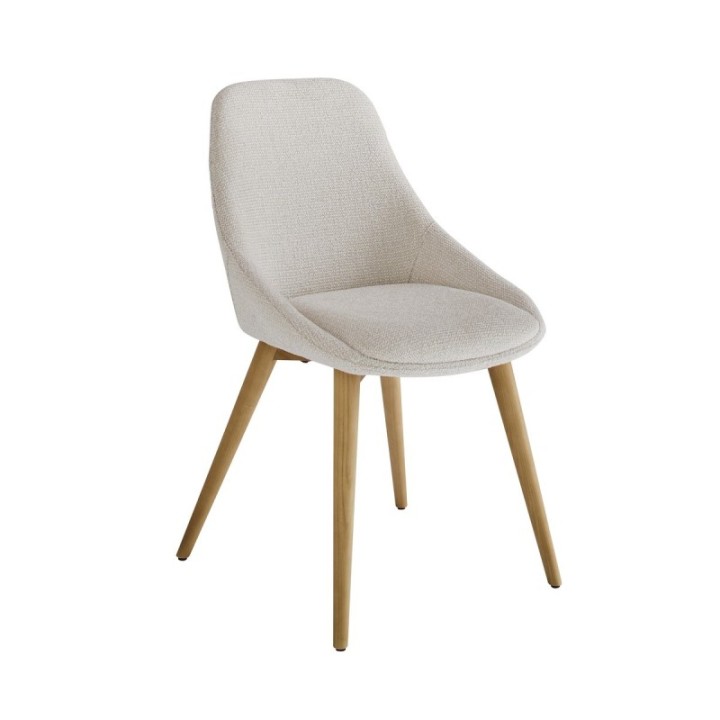 Alba set of 2 ecru upholstered chairs