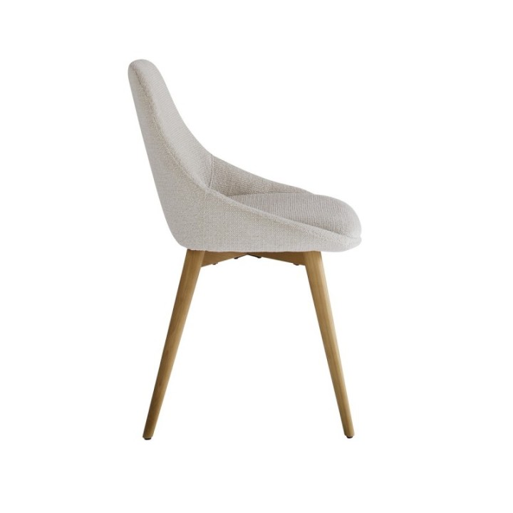 Alba set of 2 ecru upholstered chairs