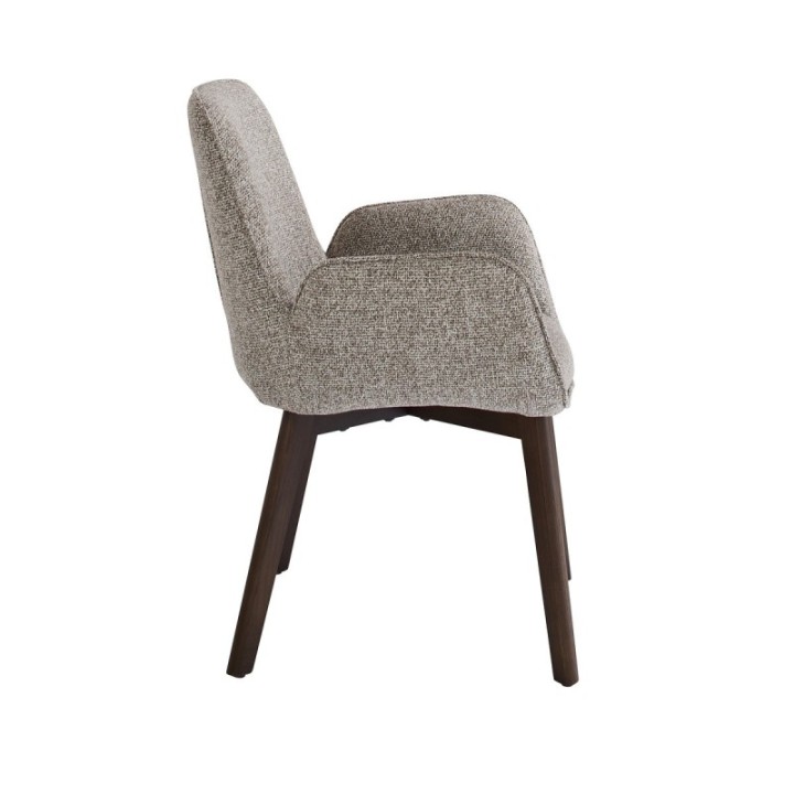 Karl set of 2 beige upholstered chairs with armrests