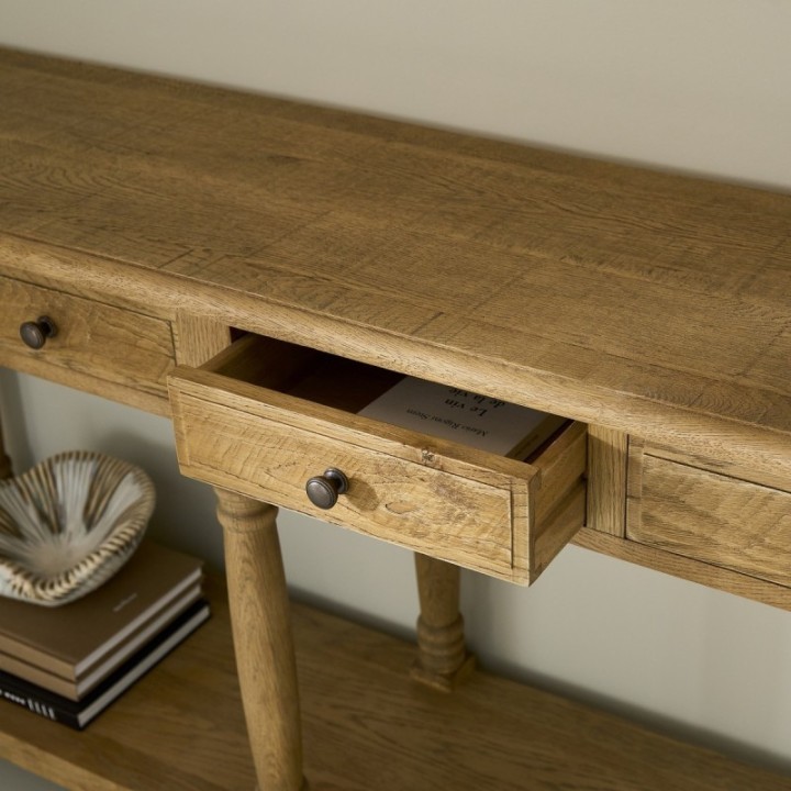 Boissy solid oak console table