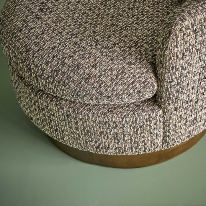 Sinclair tweed swivel armchair