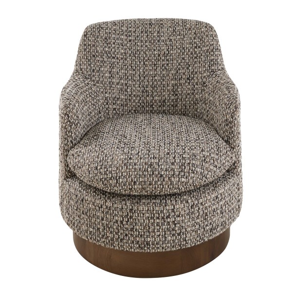 Fauteuil pivotant en tweed SINCLAIR