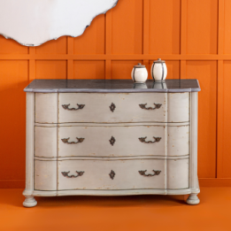 Léon chest of drawers in solid poplar and blue stone
