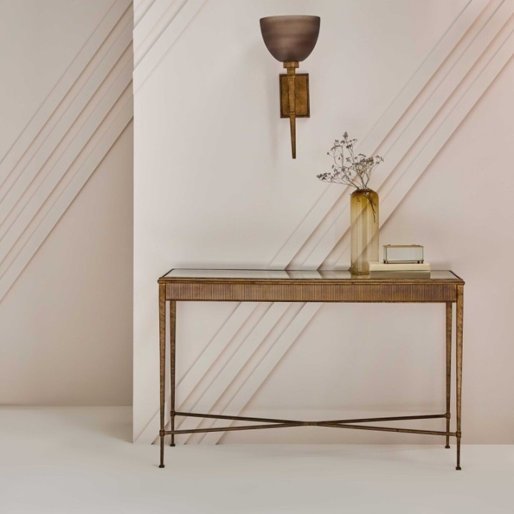 Olympic gold metal wall light