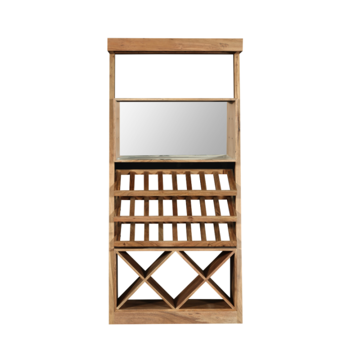Balthazar solid acacia wine cabinet