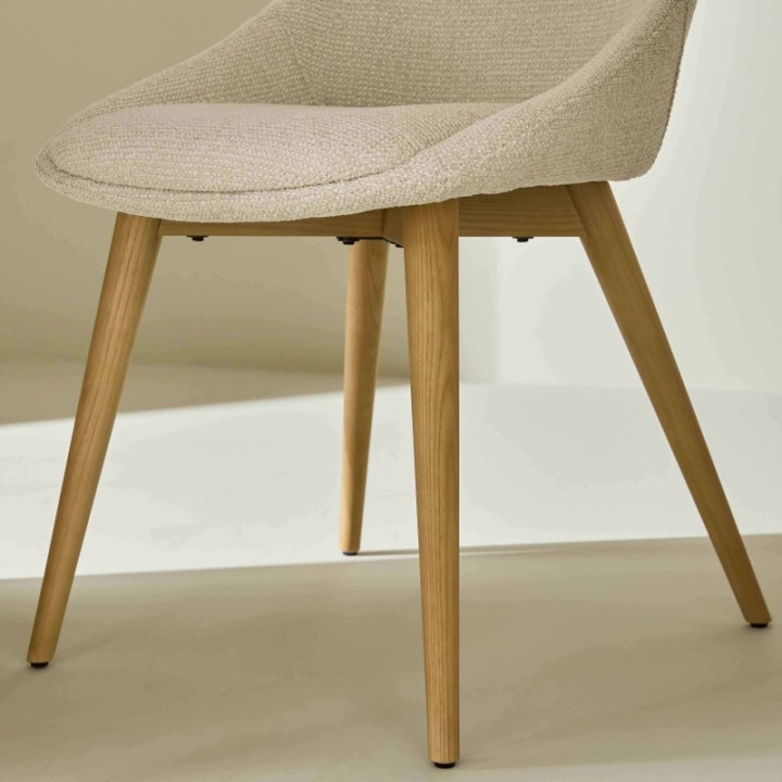 Alba set of 2 ecru upholstered chairs